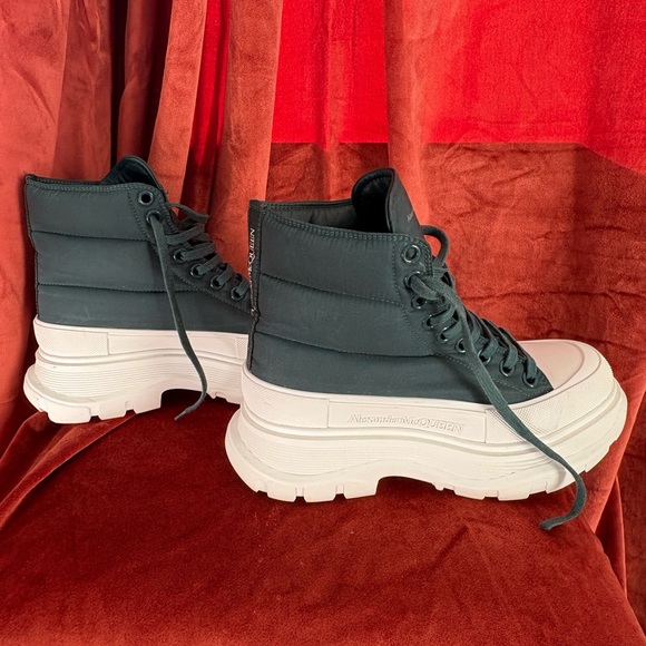 Alexander McQueen High-Top Platform Sneakers-Dark Slate (Size 8) - Picture 3 of 9